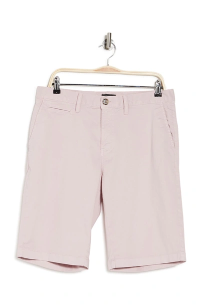 14th & Union Garment Dye Stretch Shorts In Pink Antique