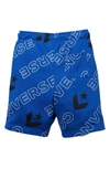 Converse Kids' Worldmark Print Shorts In Blue