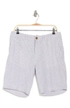 14th & Union Linen Shorts In Grey-white Grid