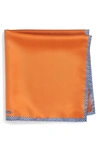 Nordstrom Men's Shop Panel Silk Pocket Square In Orange