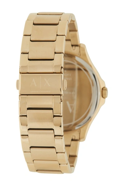 A I X Armani Exchange Round Bracelet Watch, 46mm In Gold