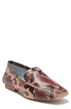 Frances Valentine Ely Snake Print Loafer In Pink