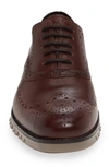 Cole Haan Zerogrand Wingtip Derby In Burnished Wine Leather/ Walnut