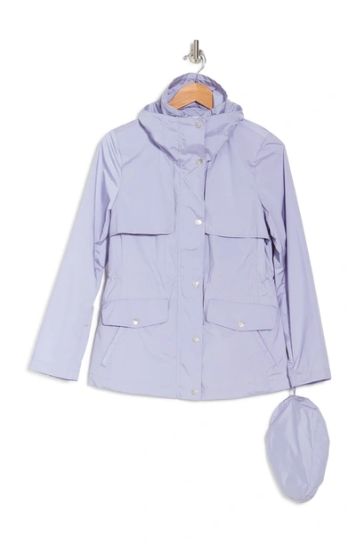 Cole Haan Water Repellent Hooded Parka In Lavender