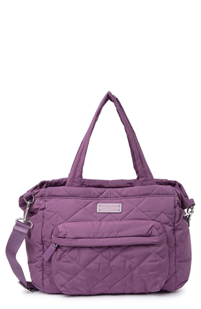 Marc Jacobs Quilted Nylon Baby Bag & Changing Pad In Purple Gumdrop