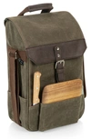Picnic Time 2 Bottle 4-piece Insulated Wine & Cheese Cooler Set In Khaki Green