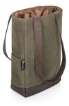 Picnic Time 2 Bottle Insulated Wine Cooler Bag In Khaki Green
