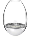 Christofle Mood Nomade Stainless Steel Clear Candle Holder In Silver