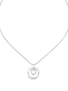 CHRISTOFLE IDOLE DE CHRISTOFLE STERLING SILVER SMALL DOUBLE-RING PENDANT NECKLACE