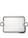 Christofle Vertigo 43cm X 31cm Silver-plated Rectangular Tray In Silver