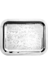 Christofle Graffiti 26cm X 20cm Silver-plated Rectangular Tray In Silver