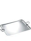 Christofle Vertigo Double-handle Silver-plated Tray 53cm X 42cm In Silver