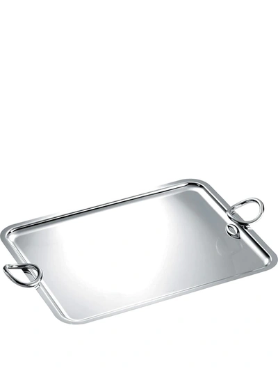 CHRISTOFLE VERTIGO 53CM X 42CM SILVER-PLATED RECTANGULAR TRAY