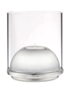 Christofle Small Oh De  Stainless Steel Candle Holder In Silver