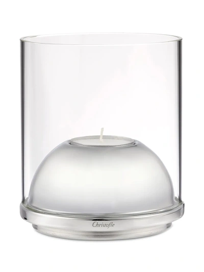 Christofle Small Oh De  Stainless Steel Candle Holder In Silver
