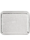 Christofle Graffiti 20cm X 16cm Silver-plated Tray In Silver