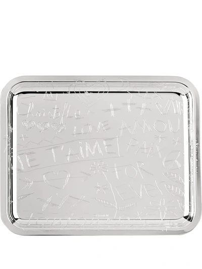 Christofle Graffiti 20cm X 16cm Silver-plated Tray