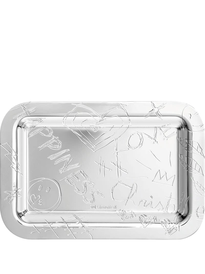 Christofle Graffiti 10x15cm Silver-plated Tray