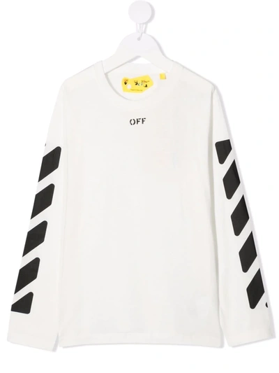 Off-white Boys White Kids Marker Graphic-print Cotton-jersey T-shirt 4-10 Years 8 Years