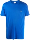 Lacoste Cotton Jersey T-shirt With Embroidered Logo In Blue