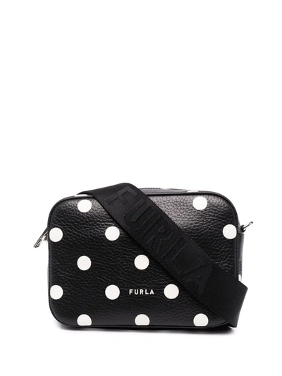 Furla Polka-dot Cross-body Bag In Black