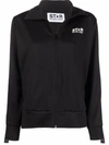 Golden Goose Deluxe Brand High-collar Sweatshirt With Star Detailing And Zipper In Black