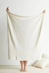 Urban Outfitters Chenille Knit Throw Blanket In Cream