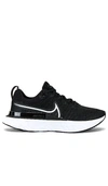 Nike Zoomx Invincible Run Flyknit Running Shoe In Black  White  & Iron Grey