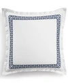 Hotel Collection Chain Links Embroidery 100% Pima Cotton 2-pc. Sham Set, Euro, Created For Macy's Bedding In Navy