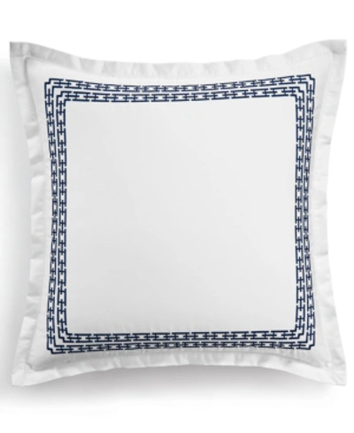 Hotel Collection Chain Links Embroidery 100% Pima Cotton 2-pc. Sham Set, Euro, Created For Macy's Bedding In White