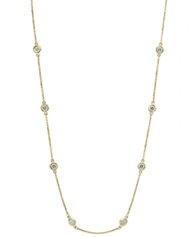 Effy Collection Effy Diamond Bezel 20" Statement Necklace (1 Ct. T.w.) In 14k White, Yellow Or Rose Gold In Yellow Gold