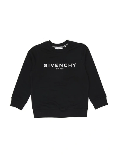 Givenchy Kids Logo Print Sweatshirt In Black