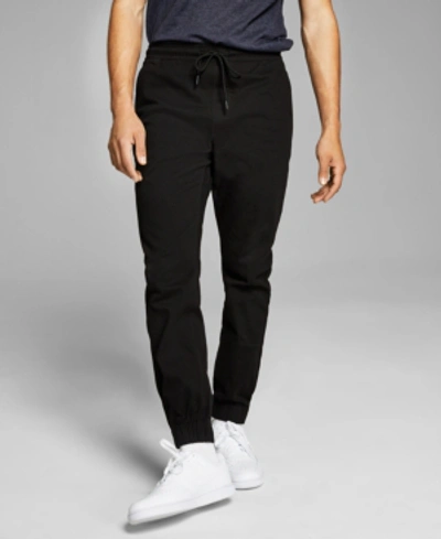 And Now This Men's Soft Knit Fleece Jogger Pants, Created For Macy's In Black