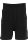 Dsquared2 Icon Print Cotton Jersey Shorts In Black,white,red