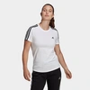 Adidas Originals Women's Essentials Cotton 3 Stripe T-shirt In White