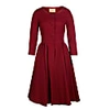 Santinni Red 'lady' Italian Wool Swing Dress Coat In Rosso In Swing