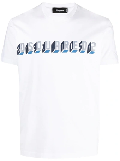 Dsquared2 3d Logo-print T-shirt In Weiss