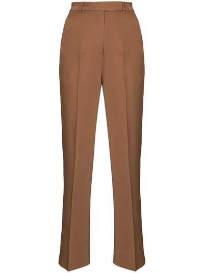The Frankie Shop 'bea' Pleat Suiting Trousers In Brown