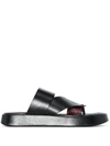 STAUD FLY FLATFORM LEATHER SANDALS