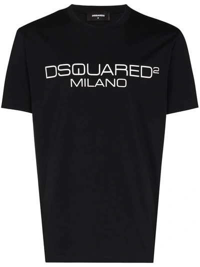 Dsquared2 Logo Print Short-sleeve T-shirt In Black
