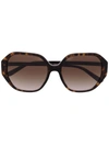 Michael Kors Tortoiseshell-frame Sunglasses In Braun
