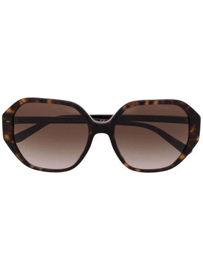 Michael Kors Tortoiseshell-frame Sunglasses In Braun