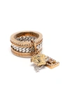 VERSACE CRYSTAL-EMBELLISHED CHARM RING