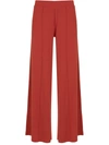 Lygia & Nanny Flared Pleated Trousers In Rot