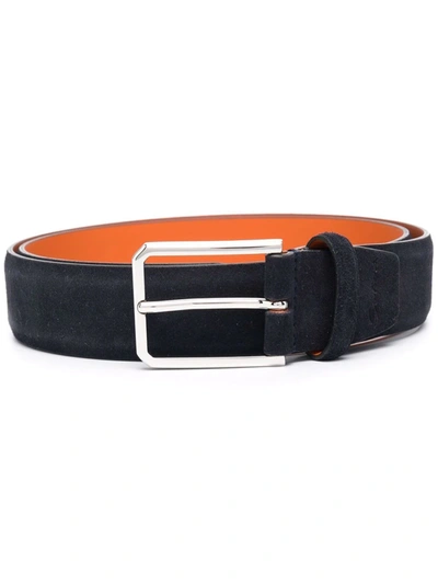 SANTONI SUEDE-LEATHER BELT