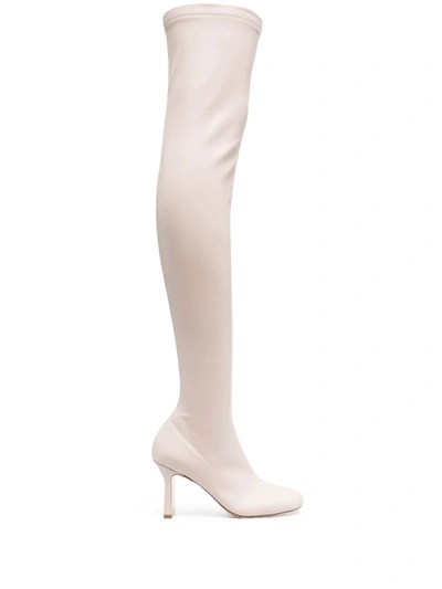 Stella Mccartney Ivy Over-the-knee Heeled Boots In Nude