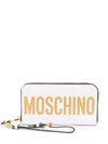 MOSCHINO LOGO-PRINT LEATHER WALLET