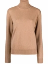Maison Margiela Roll-neck Knitted Long-sleeve Jumper In Nude