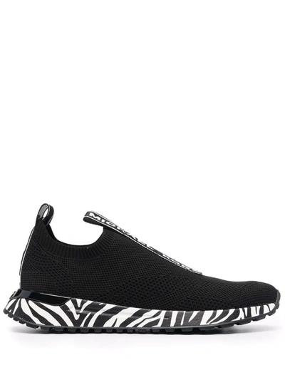Michael Kors Bodie Zebra-print Sneakers In Schwarz