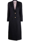 Thom Browne Single-breasted Wool Coat In Blau